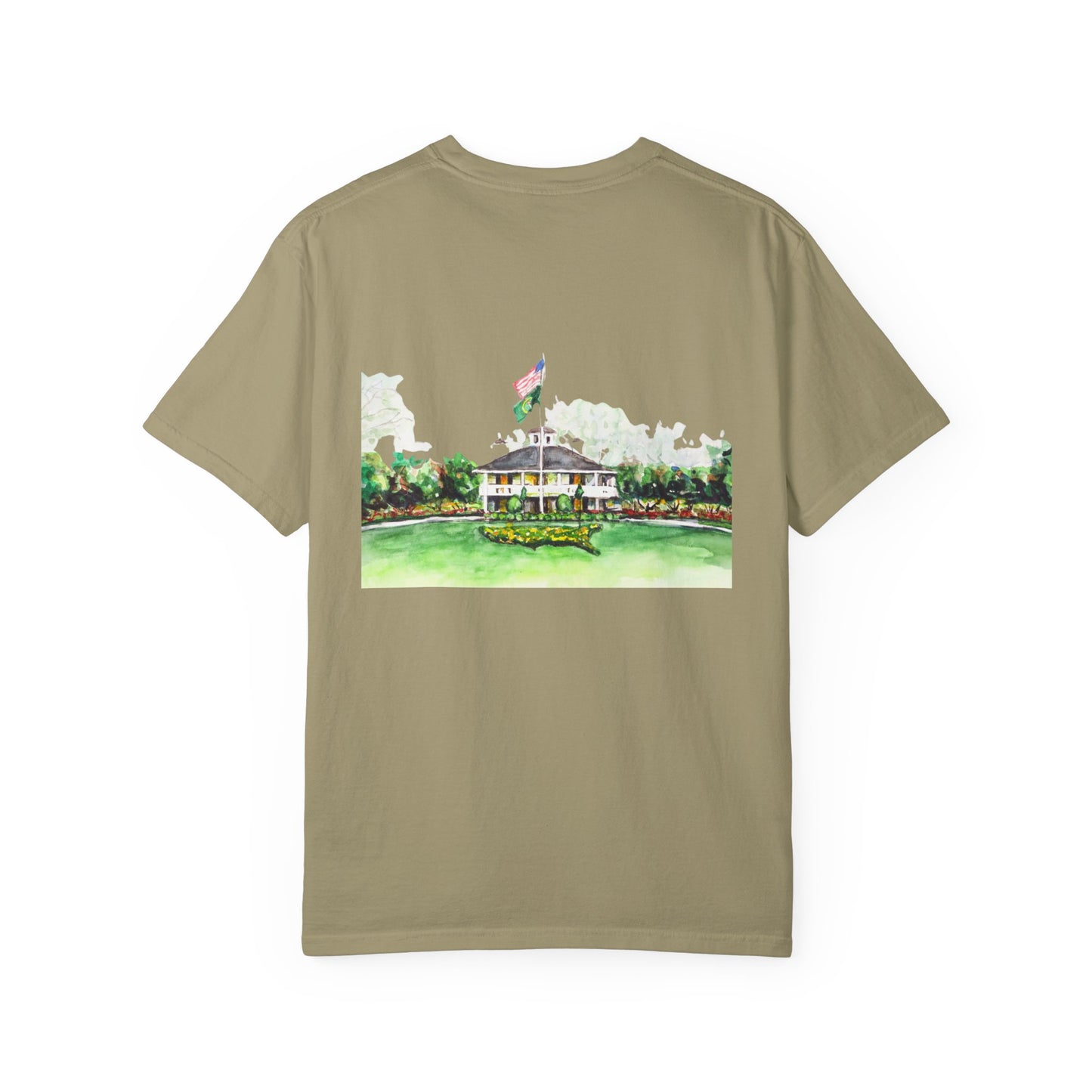 Golf T Shirt for Women and Men - Master's Golf Tournament Theme - Augusta Georgia Clubhouse Shirt- Front and Back T Shirt - Comfort Colors