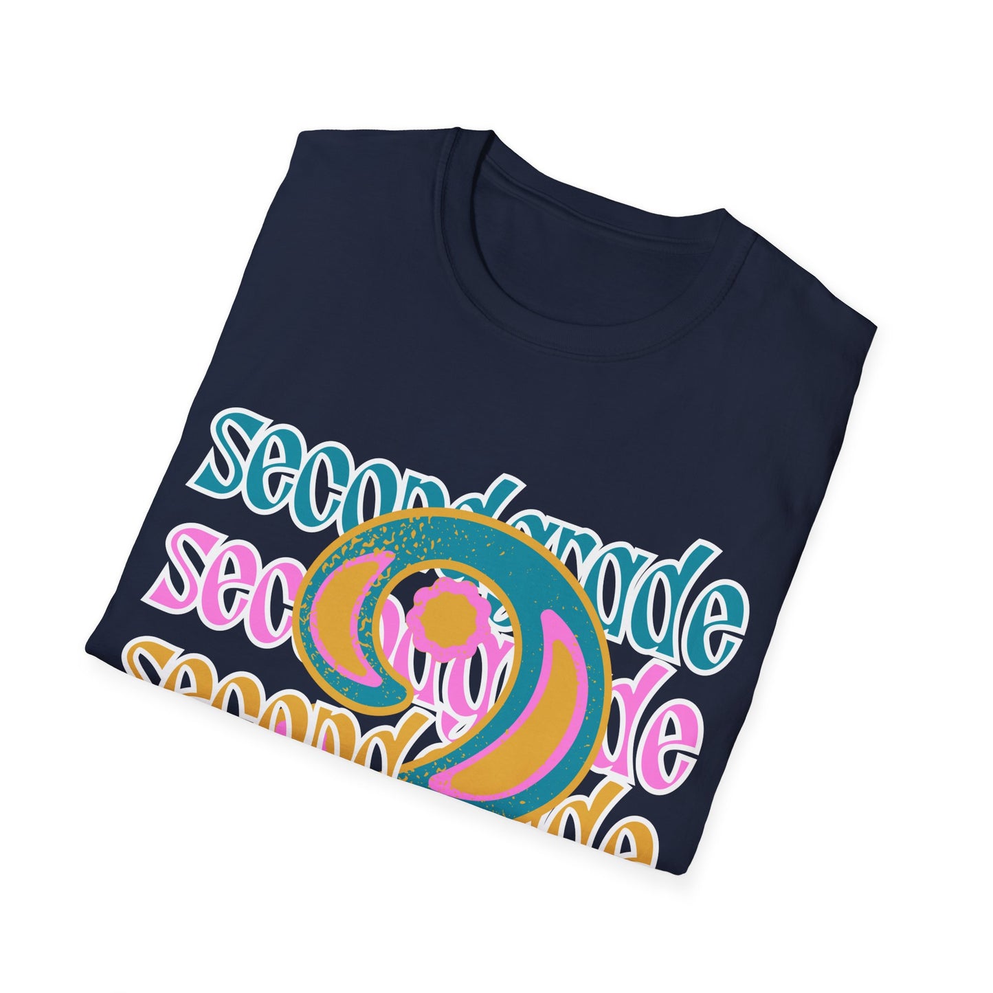 Second Grade Teacher T-Shirt - Retro Design - Colorful Teacher Tee - Grade 2 - Teacher gifts - Grade Level Tees -