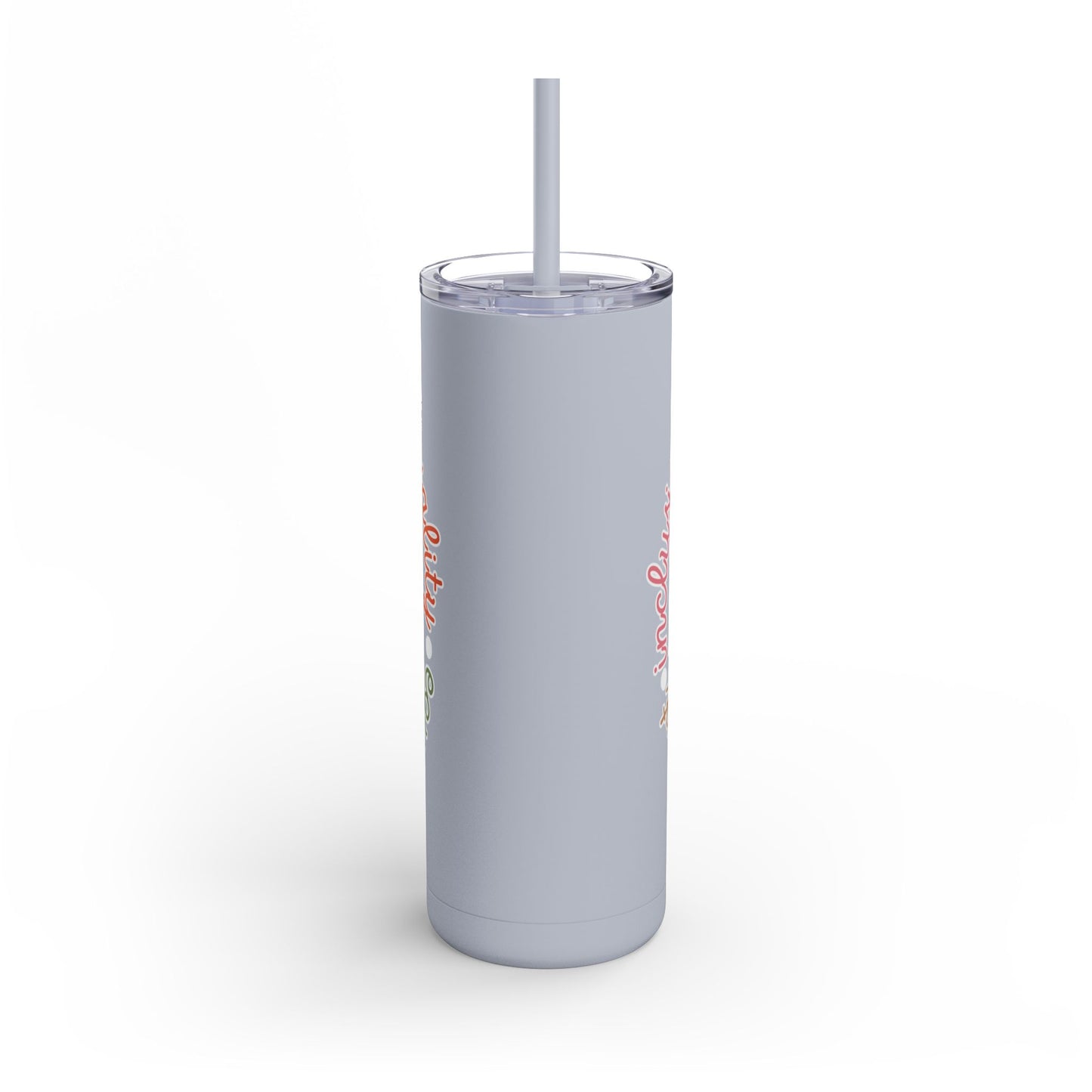 Autism Acceptance Advocate Skinny Matte Tumbler, 20oz- Special Education Teacher Tumbler with Straw