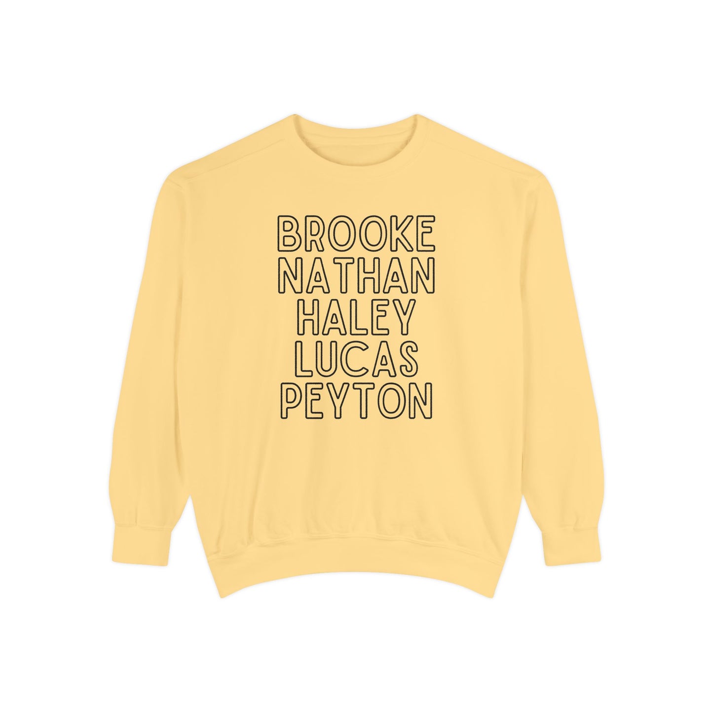 Ravens' Tree Hill Crew Neck Comfort Colors Sweatshirt - One Tree Hill Ravens Themed Shirt - OG Character Names