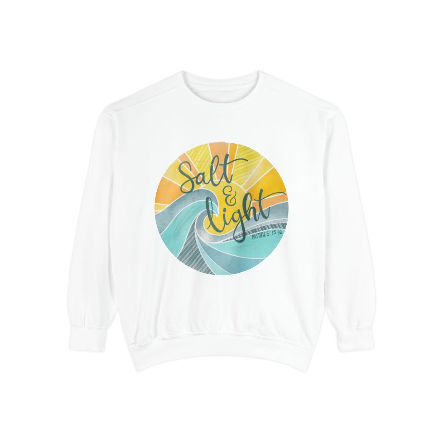 Salt and Life Christian Comfort Color Crewneck Sweatshirt - Inspirational Bible Verse Apparel - Secret Sister Gift - Gift for Her -