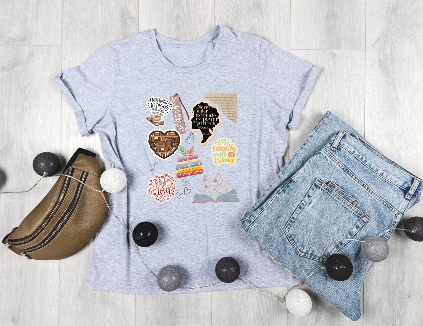 Book Lovers TShirt for Women; Smart Women Read; Readaholic; Fictional Novels; Characters; Floral