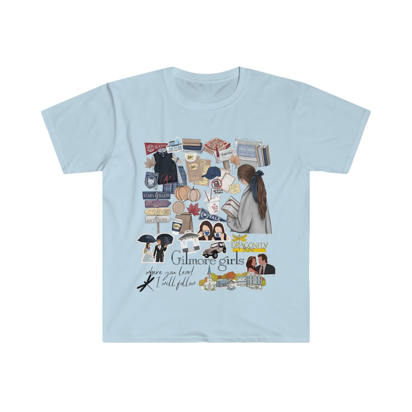Stylish Gilmore Girls T-Shirt for Women-Stars Hollow Harmony; Women's Gilmore Girls T-Shirt | Mother-Daughter Shirt for Fans of the Show