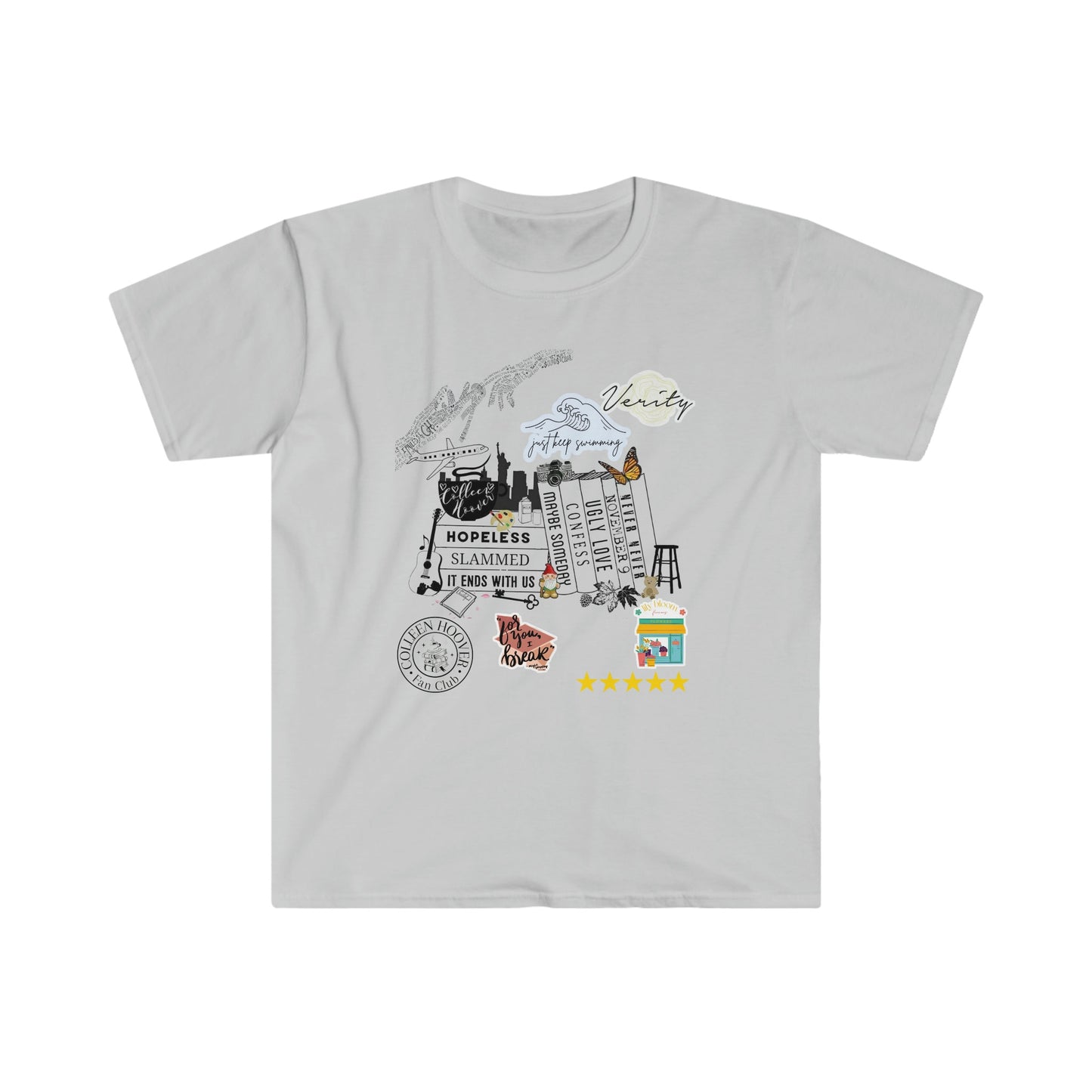 Bookish Vibes - Women's Colleen Hoover Inspired Bookworm T-Shirt | It Ends with Us, Maybe Someday; Trendy Colleen Hoover Fashion