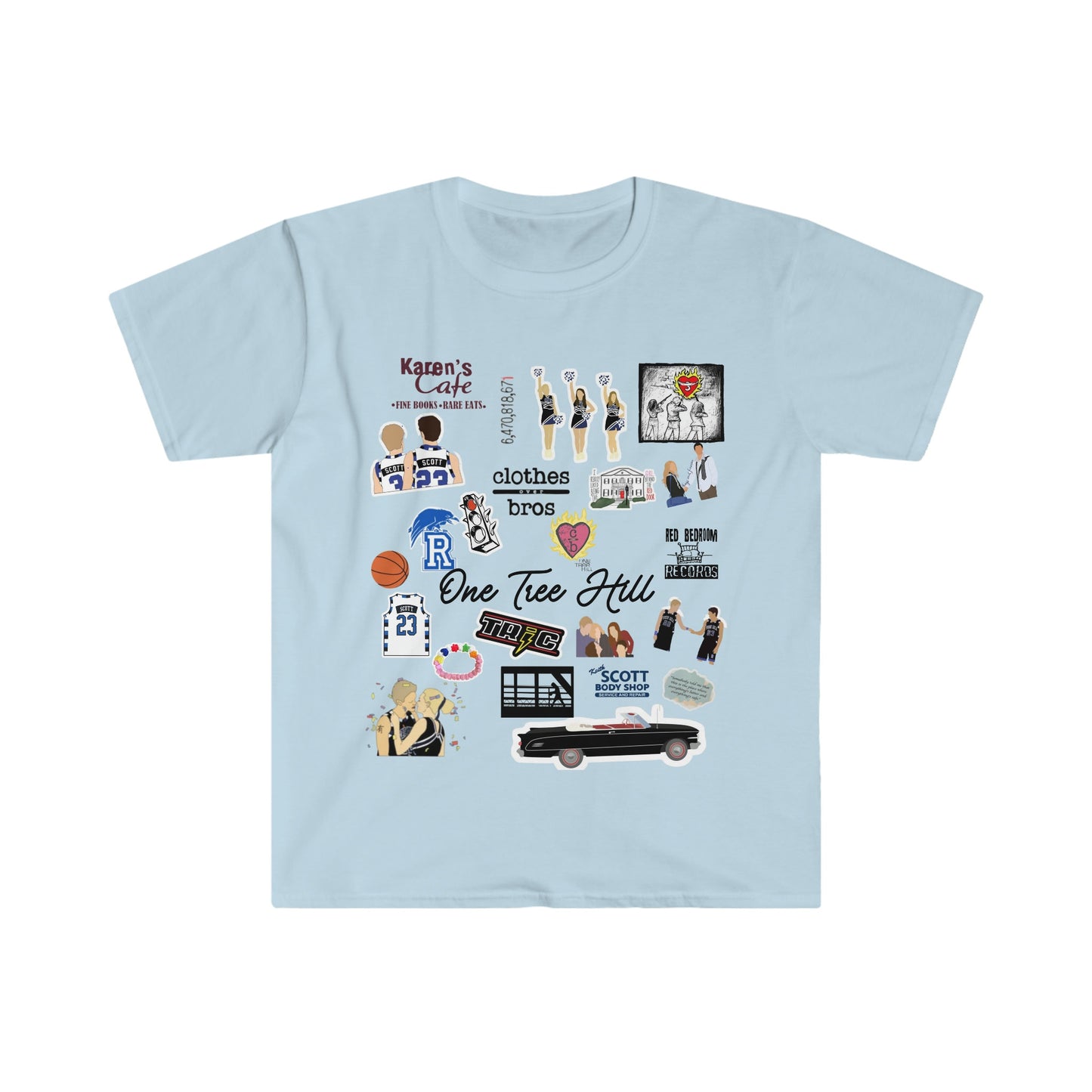 Tree Hill Ravens - Women's One Tree Hill Inspired TV Theme T-Shirt | TRIC, Clothes Over Bros; Trendy One Tree Hill T-Shirt for Women & Teens