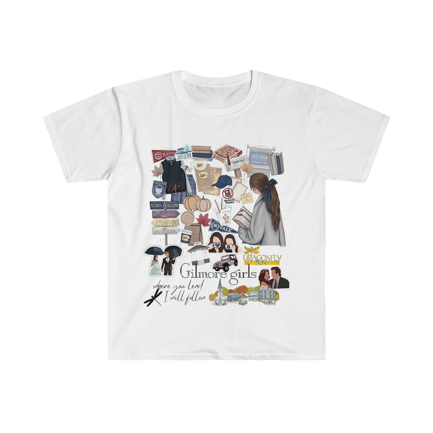 Stylish Gilmore Girls T-Shirt for Women-Stars Hollow Harmony; Women's Gilmore Girls T-Shirt | Mother-Daughter Shirt for Fans of the Show