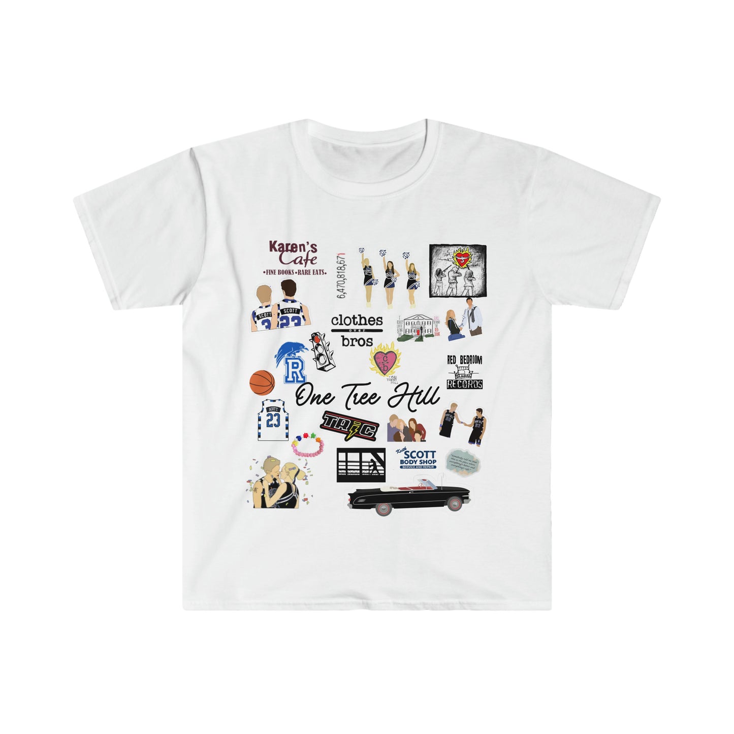 Tree Hill Ravens - Women's One Tree Hill Inspired TV Theme T-Shirt | TRIC, Clothes Over Bros; Trendy One Tree Hill T-Shirt for Women & Teens