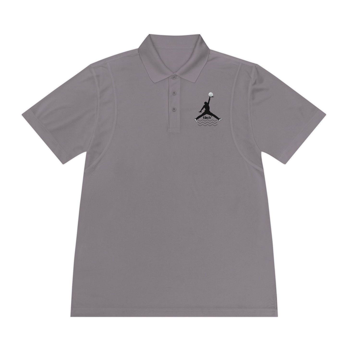 Men's Sport Polo Shirt; Golf Sports Men's Polo Shirt with Jordan Sign and Golf Ball Motif- Jordan Inspired Golf Apparel