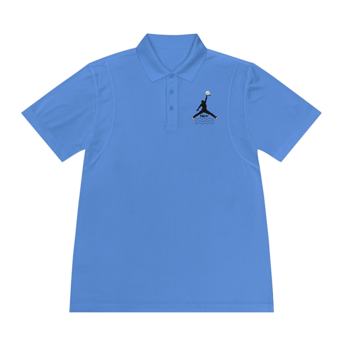 Men's Sport Polo Shirt; Golf Sports Men's Polo Shirt with Jordan Sign and Golf Ball Motif- Jordan Inspired Golf Apparel