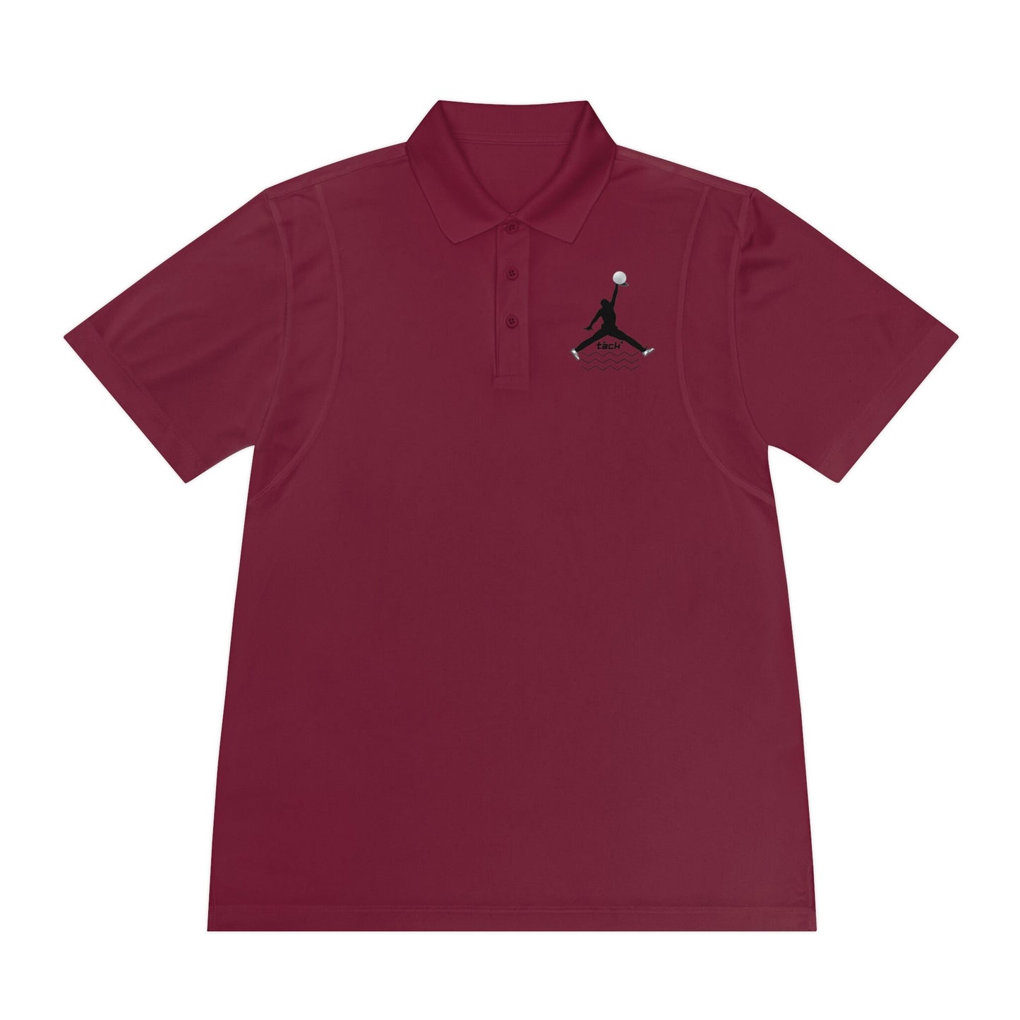 Men's Sport Polo Shirt; Golf Sports Men's Polo Shirt with Jordan Sign and Golf Ball Motif- Jordan Inspired Golf Apparel