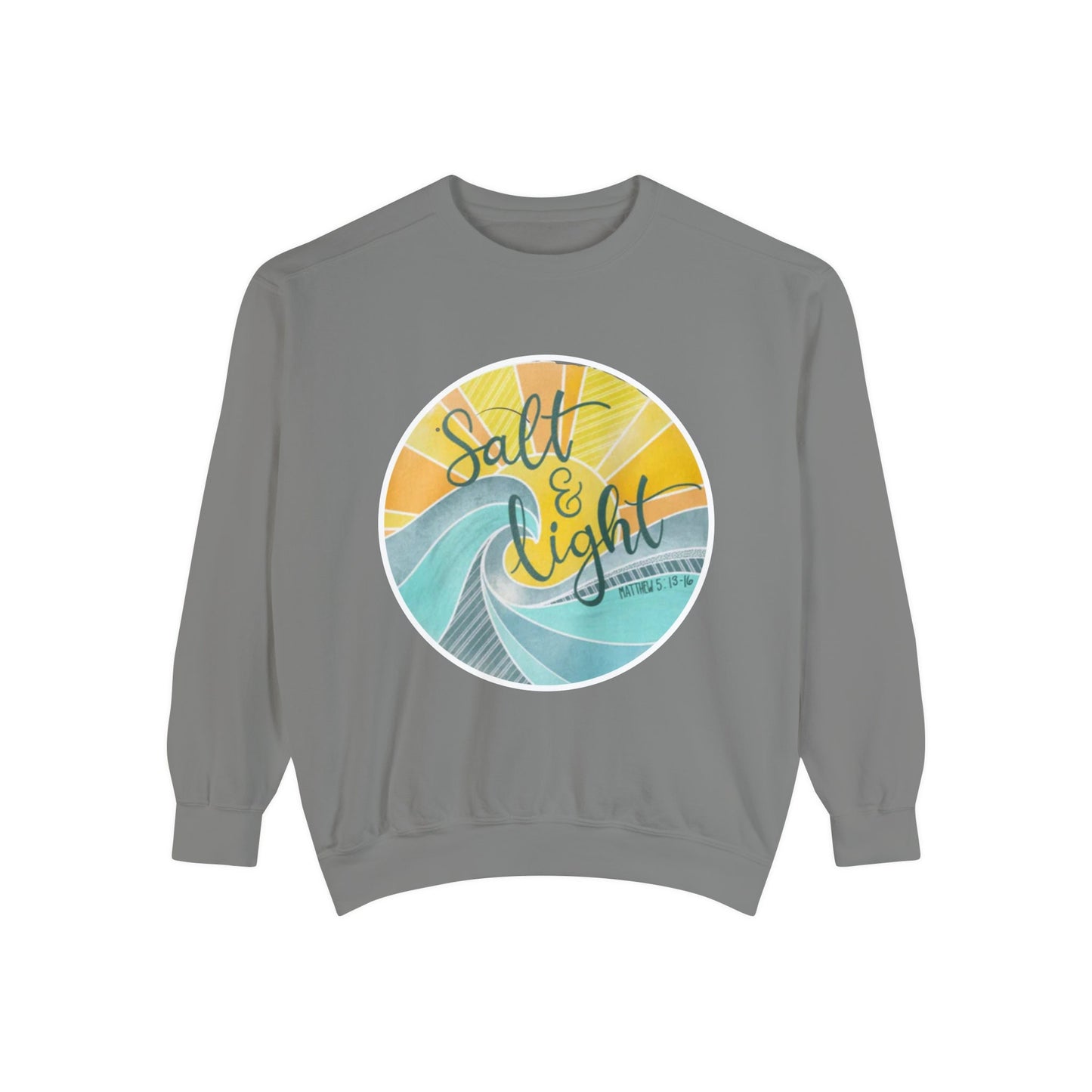 Salt and Life Christian Comfort Color Crewneck Sweatshirt - Inspirational Bible Verse Apparel - Secret Sister Gift - Gift for Her -