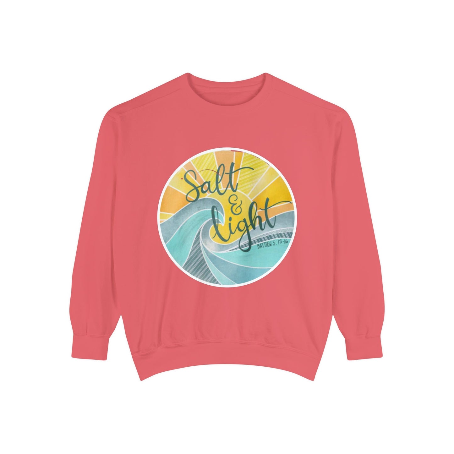 Salt and Life Christian Comfort Color Crewneck Sweatshirt - Inspirational Bible Verse Apparel - Secret Sister Gift - Gift for Her -