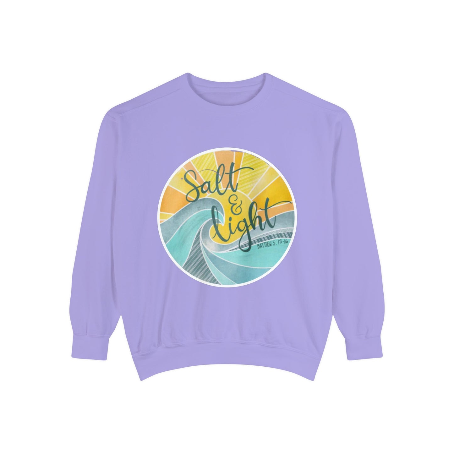 Salt and Life Christian Comfort Color Crewneck Sweatshirt - Inspirational Bible Verse Apparel - Secret Sister Gift - Gift for Her -