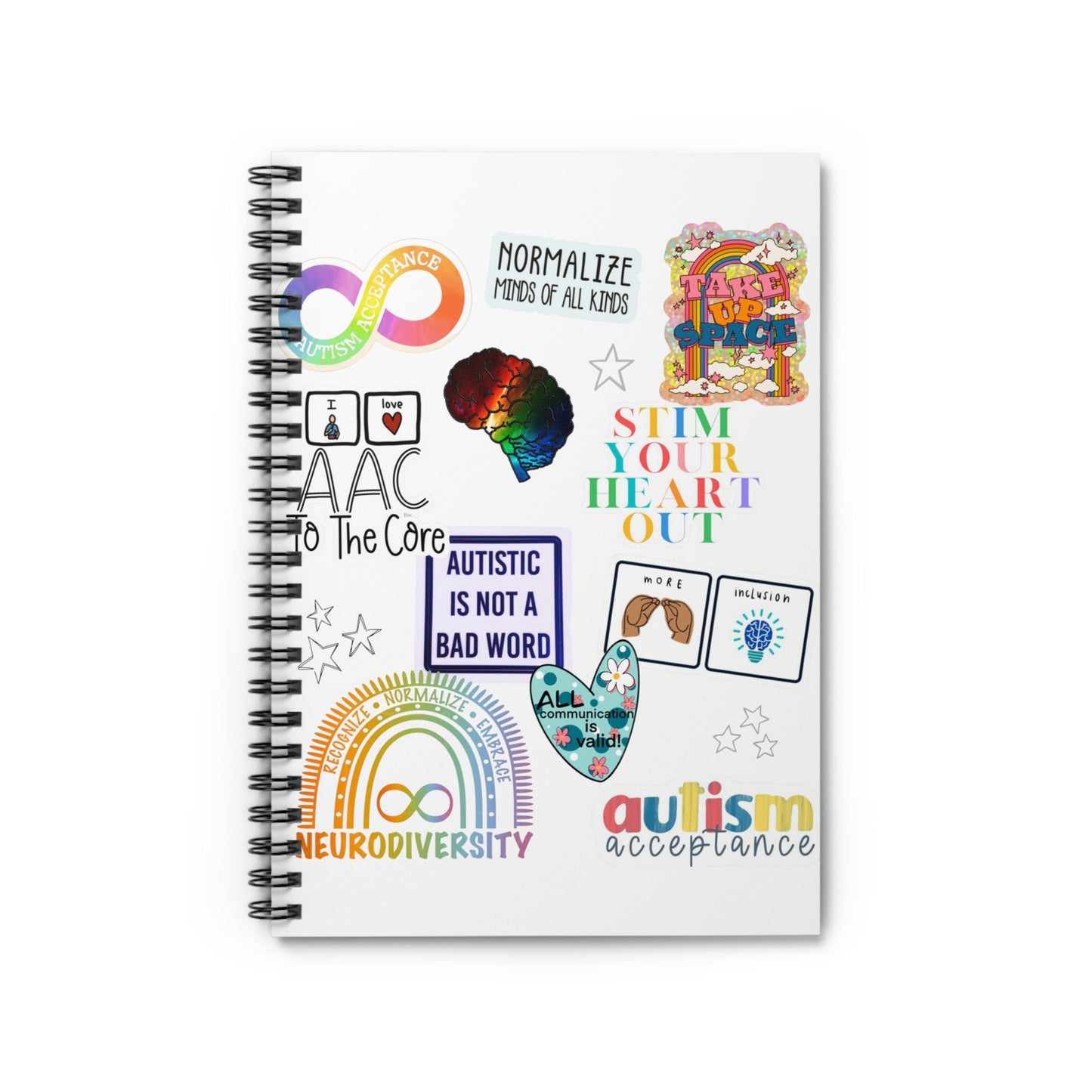 Autism Acceptance Spiral Notebook - Colorful Ruled Line Journal for Advocacy and Awareness - Spiral Bound Notebook - Special Education