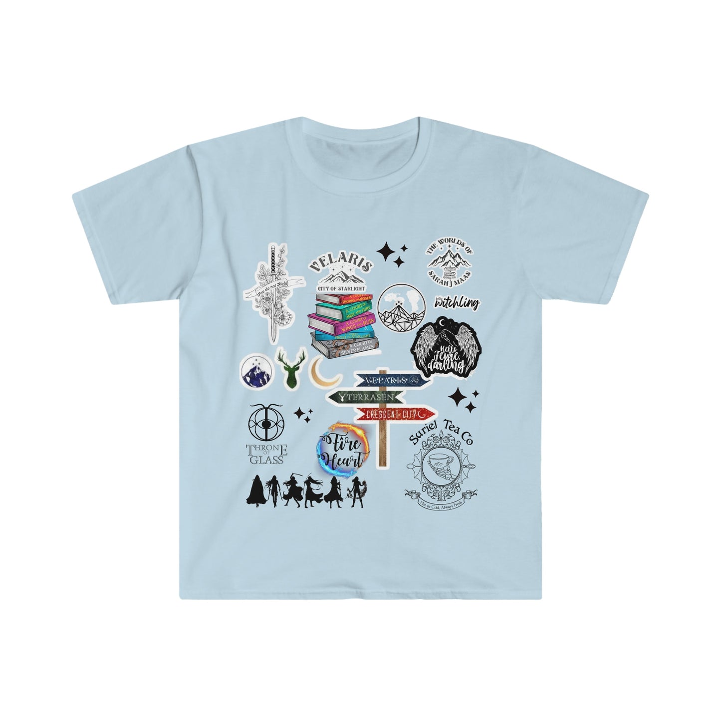 Enchanting Tales - Sarah J. Maas Inspired Women's Book T-Shirt; Trendy T-Shirt for book lovers; A Court of Thorns and Roses, Throne of Glass