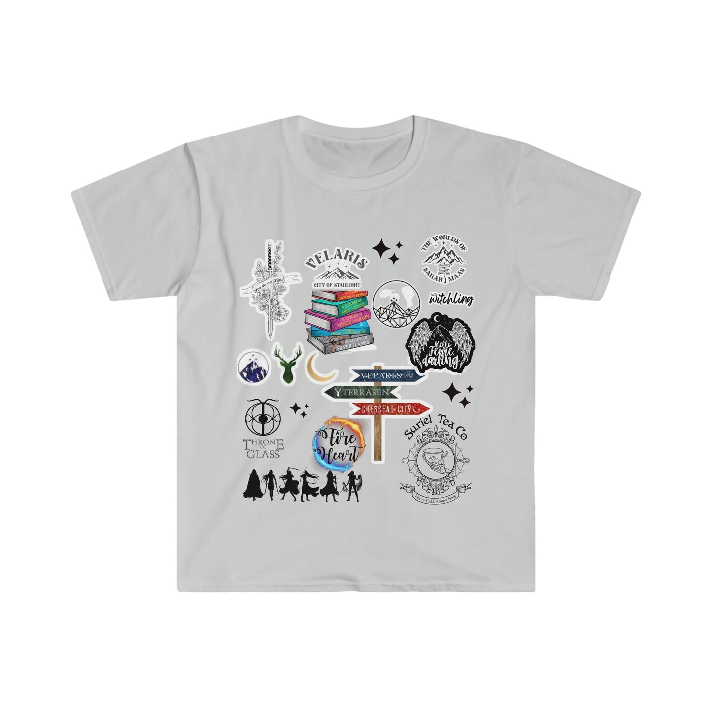 Enchanting Tales - Sarah J. Maas Inspired Women's Book T-Shirt; Trendy T-Shirt for book lovers; A Court of Thorns and Roses, Throne of Glass