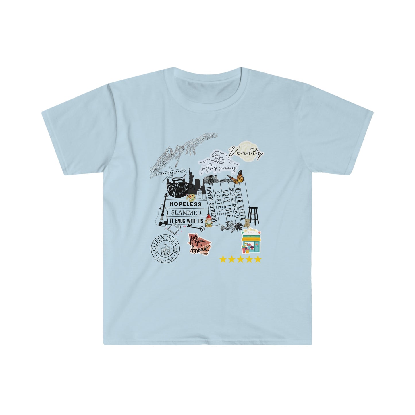 Bookish Vibes - Women's Colleen Hoover Inspired Bookworm T-Shirt | It Ends with Us, Maybe Someday; Trendy Colleen Hoover Fashion