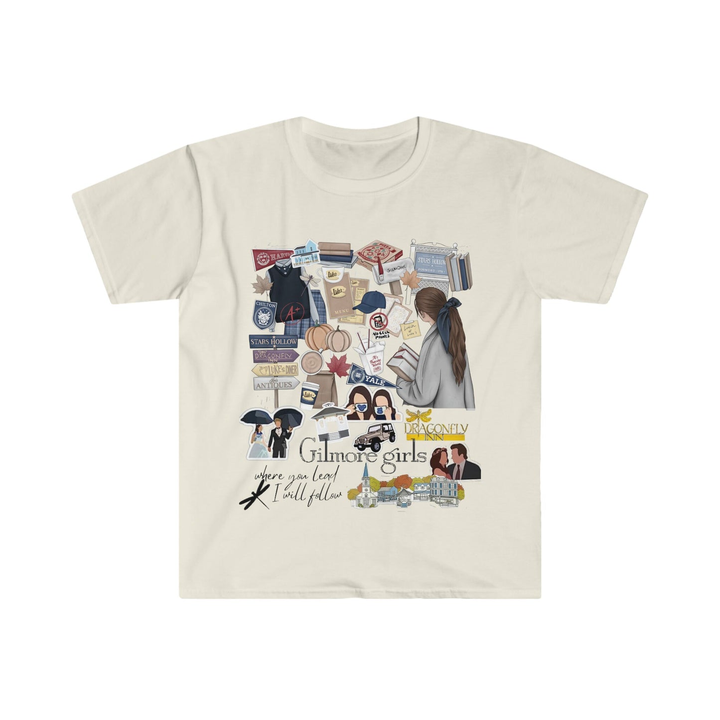 Stylish Gilmore Girls T-Shirt for Women-Stars Hollow Harmony; Women's Gilmore Girls T-Shirt | Mother-Daughter Shirt for Fans of the Show