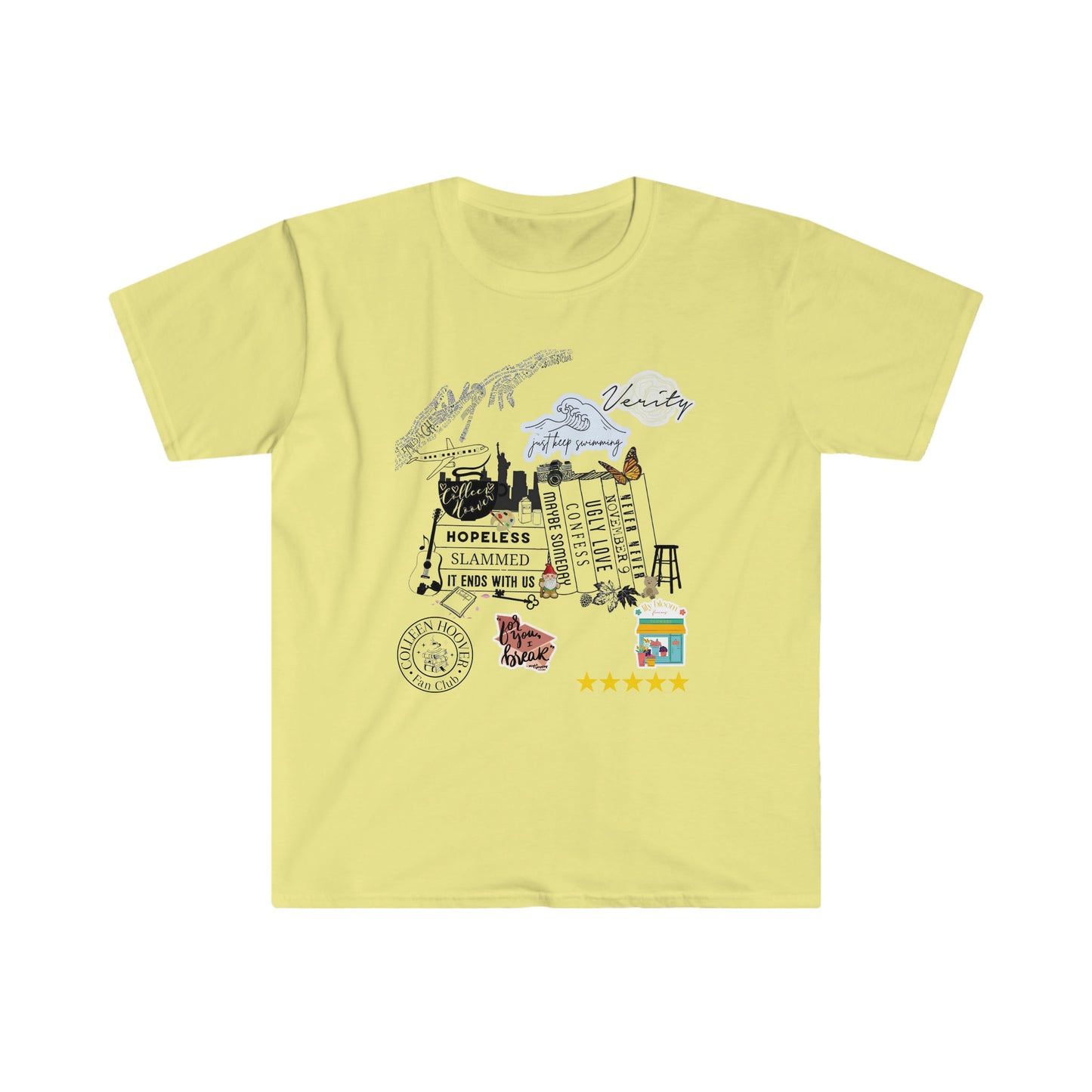 Bookish Vibes - Women's Colleen Hoover Inspired Bookworm T-Shirt | It Ends with Us, Maybe Someday; Trendy Colleen Hoover Fashion