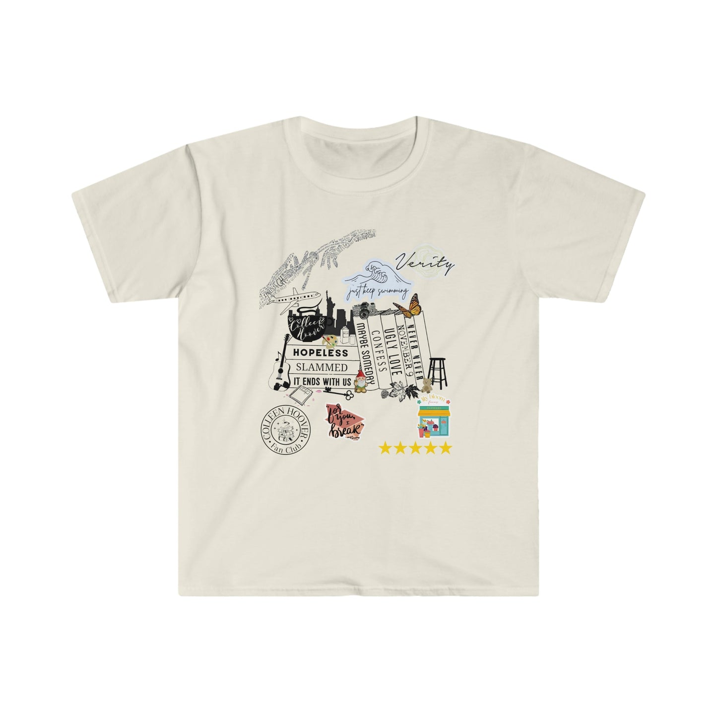 Bookish Vibes - Women's Colleen Hoover Inspired Bookworm T-Shirt | It Ends with Us, Maybe Someday; Trendy Colleen Hoover Fashion