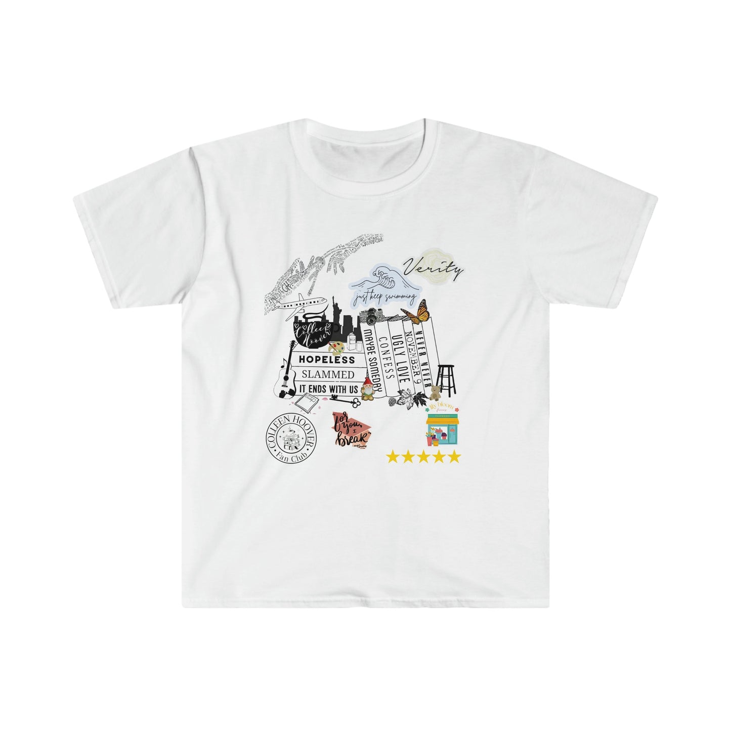 Bookish Vibes - Women's Colleen Hoover Inspired Bookworm T-Shirt | It Ends with Us, Maybe Someday; Trendy Colleen Hoover Fashion