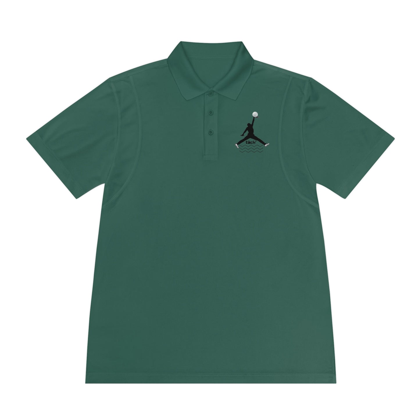 Men's Sport Polo Shirt; Golf Sports Men's Polo Shirt with Jordan Sign and Golf Ball Motif- Jordan Inspired Golf Apparel