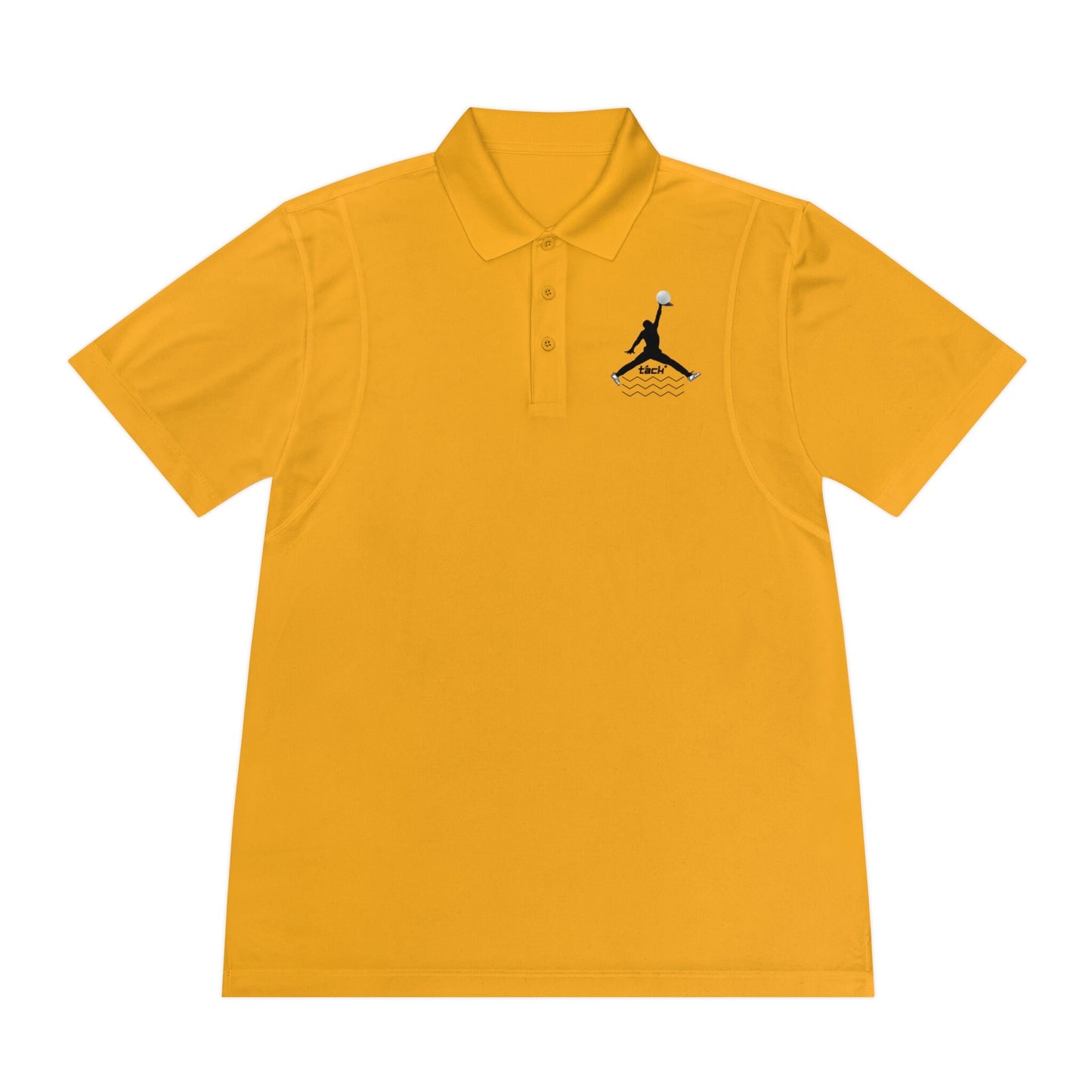 Men's Sport Polo Shirt; Golf Sports Men's Polo Shirt with Jordan Sign and Golf Ball Motif- Jordan Inspired Golf Apparel