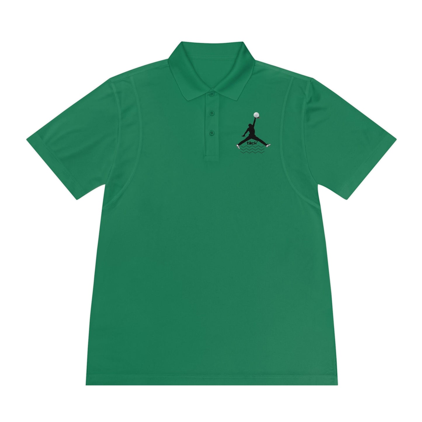 Men's Sport Polo Shirt; Golf Sports Men's Polo Shirt with Jordan Sign and Golf Ball Motif- Jordan Inspired Golf Apparel