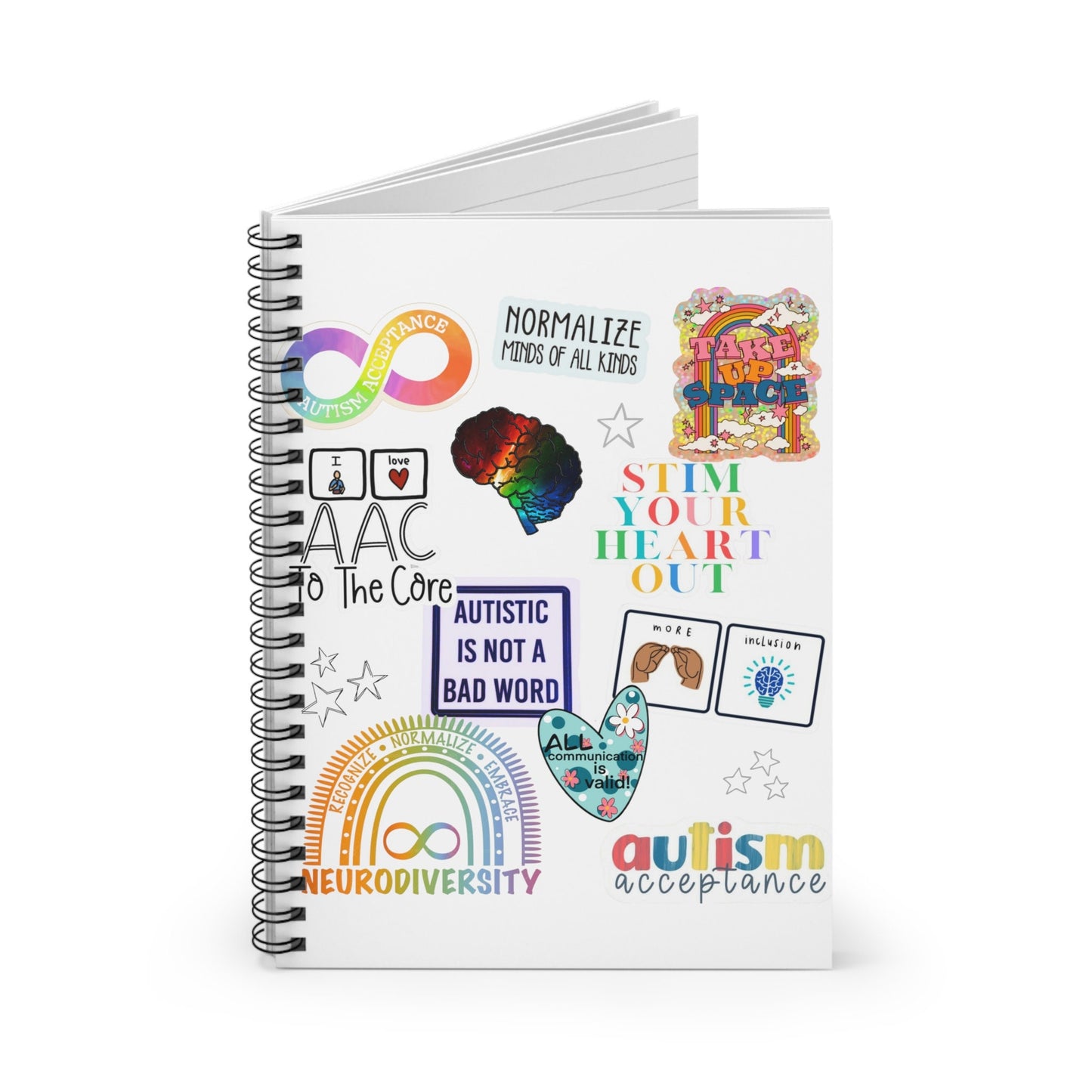 Autism Acceptance Spiral Notebook - Colorful Ruled Line Journal for Advocacy and Awareness - Spiral Bound Notebook - Special Education