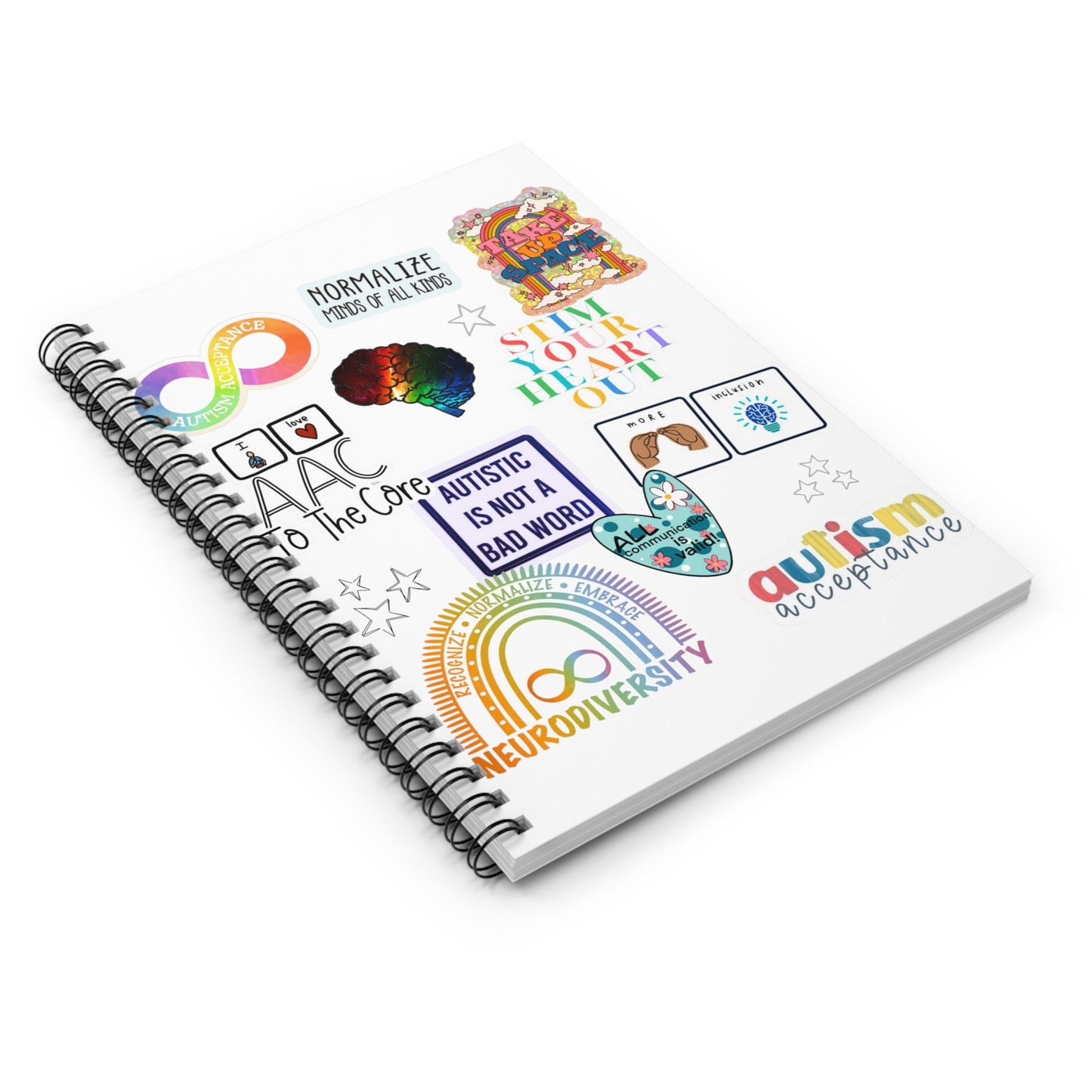 Autism Acceptance Spiral Notebook - Colorful Ruled Line Journal for Advocacy and Awareness - Spiral Bound Notebook - Special Education