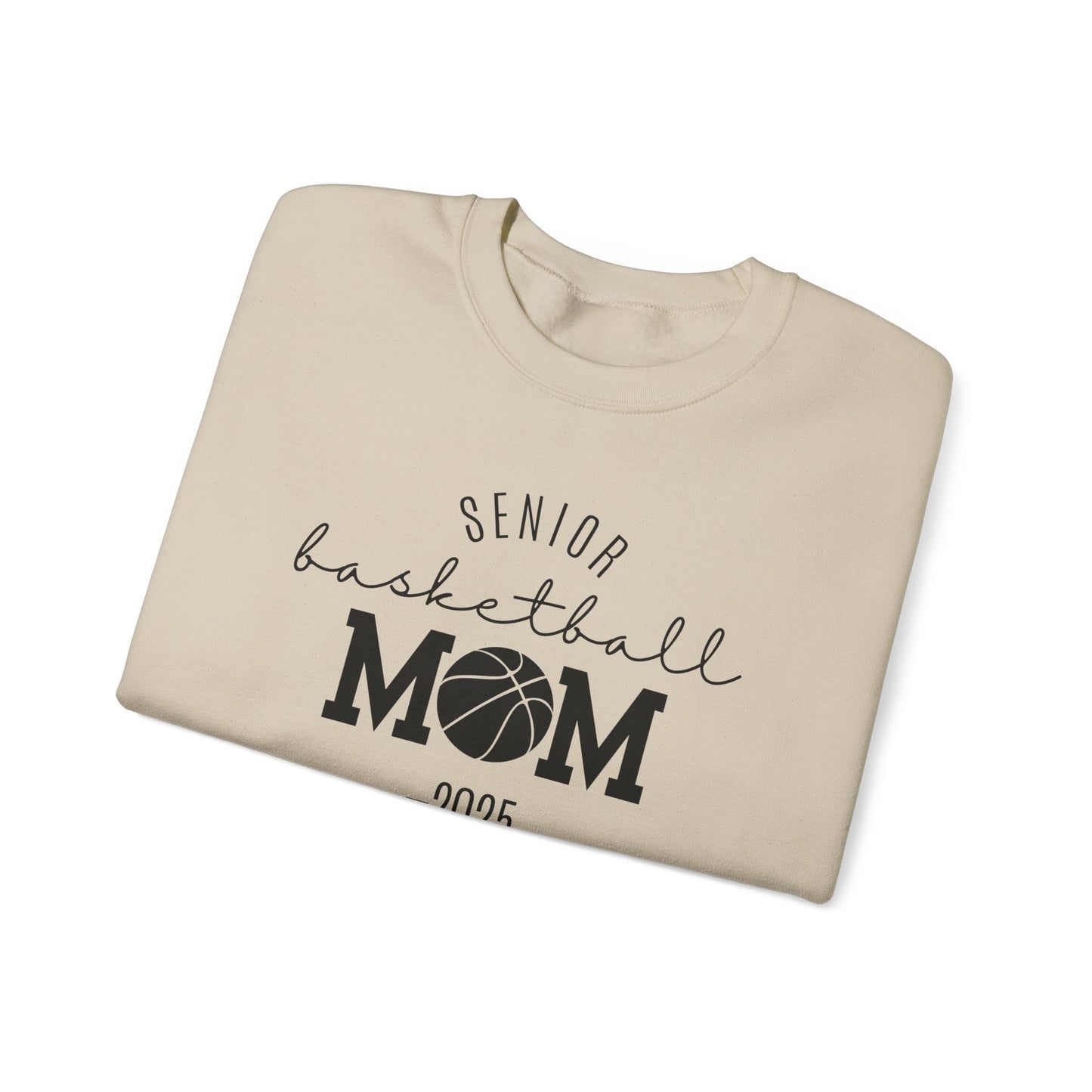 Basketball Mom Personalized Crewneck Sweatshirt for Senior Player, Team Mom Gift, Sports Mom Apparel, Customized Basketball Mom Sweatshirt