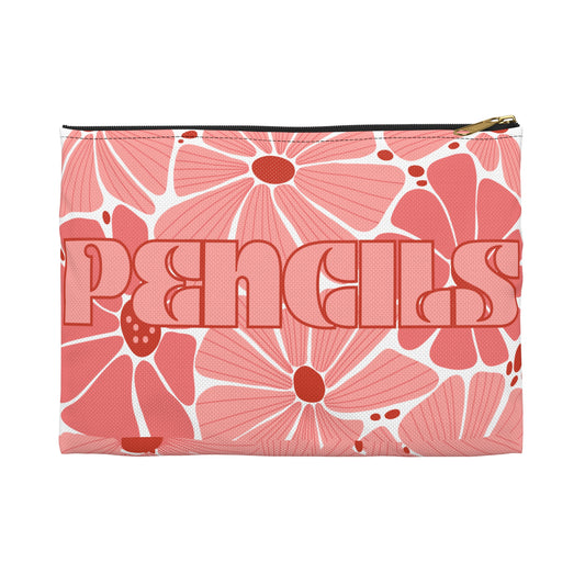 Charming Floral Retro Pencil Pouch - Enchanted Blooms - Perfect Back to School Accessory