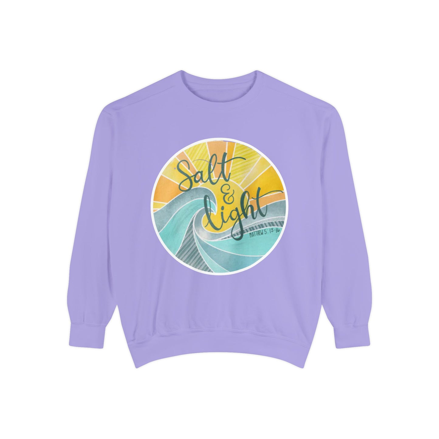 Salt and Life Christian Comfort Color Crewneck Sweatshirt - Inspirational Bible Verse Apparel - Secret Sister Gift - Gift for Her -