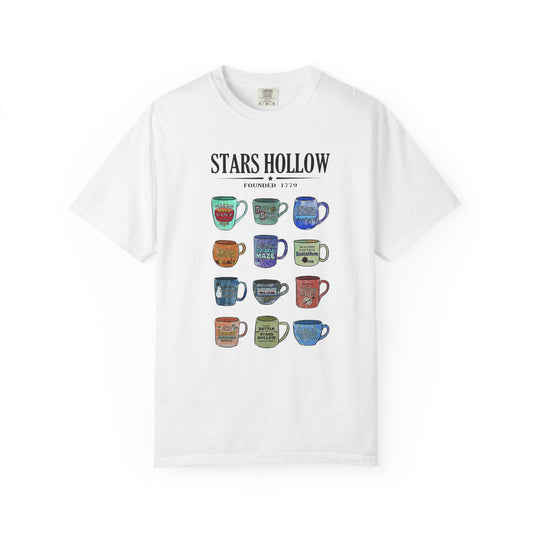 Gilmore Girls Inspired Stars Hollow Coffee Cup T-Shirt - Comfort Colors Tee - Cozy Fan Apparel