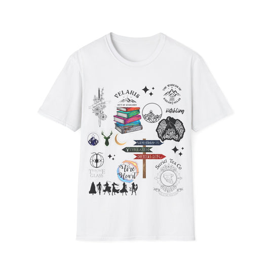 Sarah J Maas Theme Book T Shirt; A Court of Thorns and Roses; Throne of Glass; BookTok; Women's Bookworm tee; Fiction; Book lover; Read