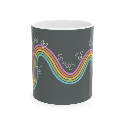 Progress is Not Linear Coffee Cup - Rainbow Coffee Cup - Special Education Teacher Cup - Teacher Appreciation Gift - Autism Acceptance