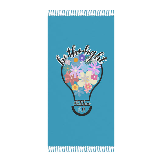 Christian Serenity - Boho Beach Cloth with Colorful Floral Design | Inspirational Bible Verse | Vibrant and Soft Beach Towel