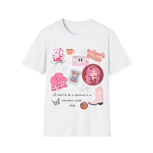 Dolly Parton Inspired tshirt for women or teens; Nine to Five; Cup of Ambition; In Dolly we Trust; Backwoods Barbie; Rhinestone world