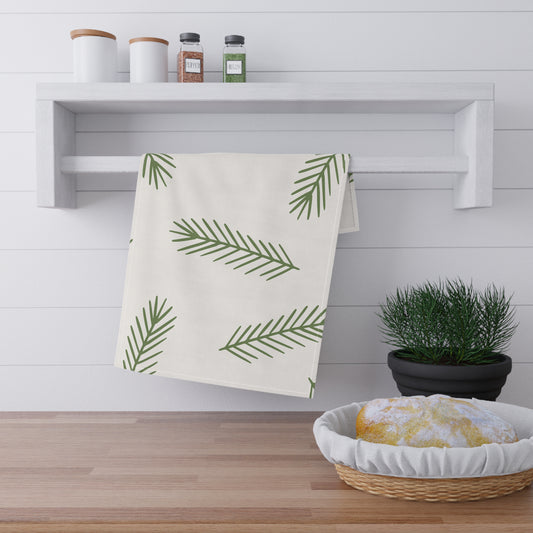 Christmas Pine Kitchen Towel - Minimalist Decorative Towel - Pine Tree -
