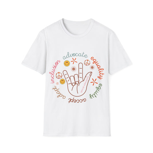 Special Education Teacher Shirt - Retro Theme Advocate Inclusion and Equality - Teacher appreciation - Teacher Tee