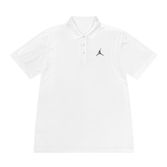 Men's Sport Polo Shirt; Golf Sports Men's Polo Shirt with Jordan Sign and Golf Ball Motif- Jordan Inspired Golf Apparel