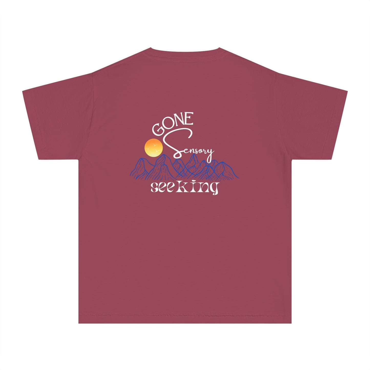 Adventure Awaits - Sensory Seeking Kids T-shirt - Comfort Colors - Autism Acceptance - Front AND back Design