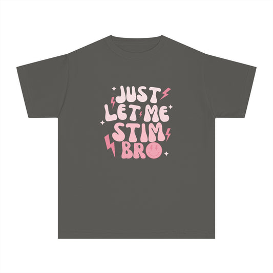 Just Let Me Stim - Autism Acceptance T-shirt - Smiley Face Shirt for Boys or Girls