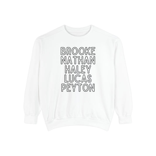 Ravens' Tree Hill Crew Neck Comfort Colors Sweatshirt - One Tree Hill Ravens Themed Shirt - OG Character Names