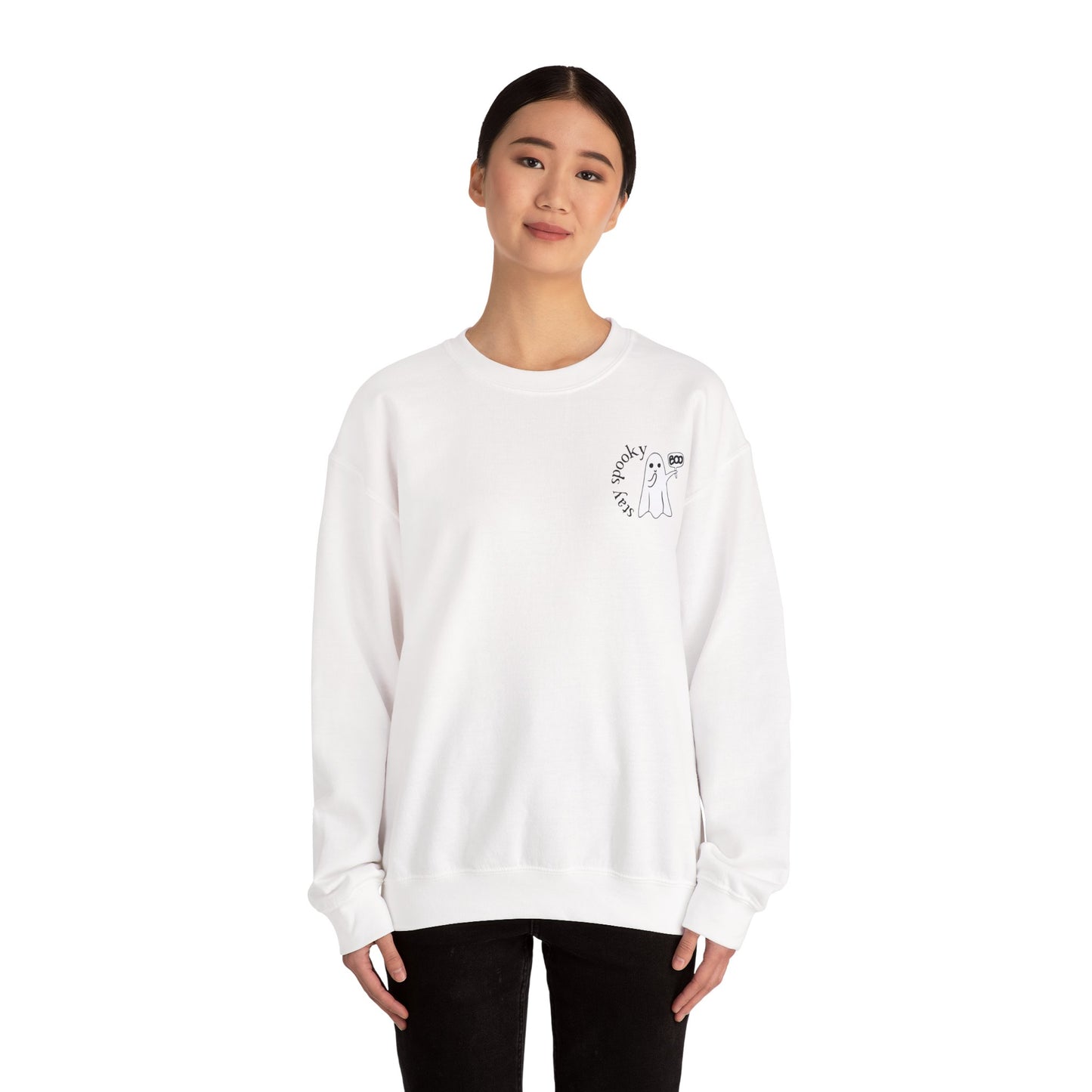 Enchanting "Stay Spooky" Ghost Sweatshirt - Cute Women's Halloween Shirt - Women's Fall Crewneck - BOO Ghost Sweatshirt