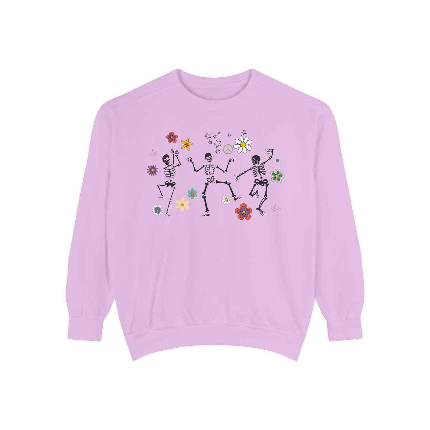 Skeleton Halloween Crewneck - Retro Fall Shirt - Women's Sweatshirt - Dancing Skeletons