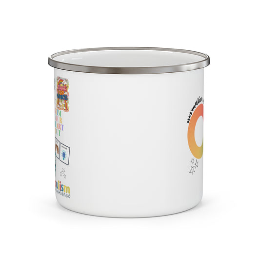 Autism Acceptance Enamel Mug - Colorful Normalize Minds of All Kinds - Autism Awareness - Advocacy - Infinity sign -
