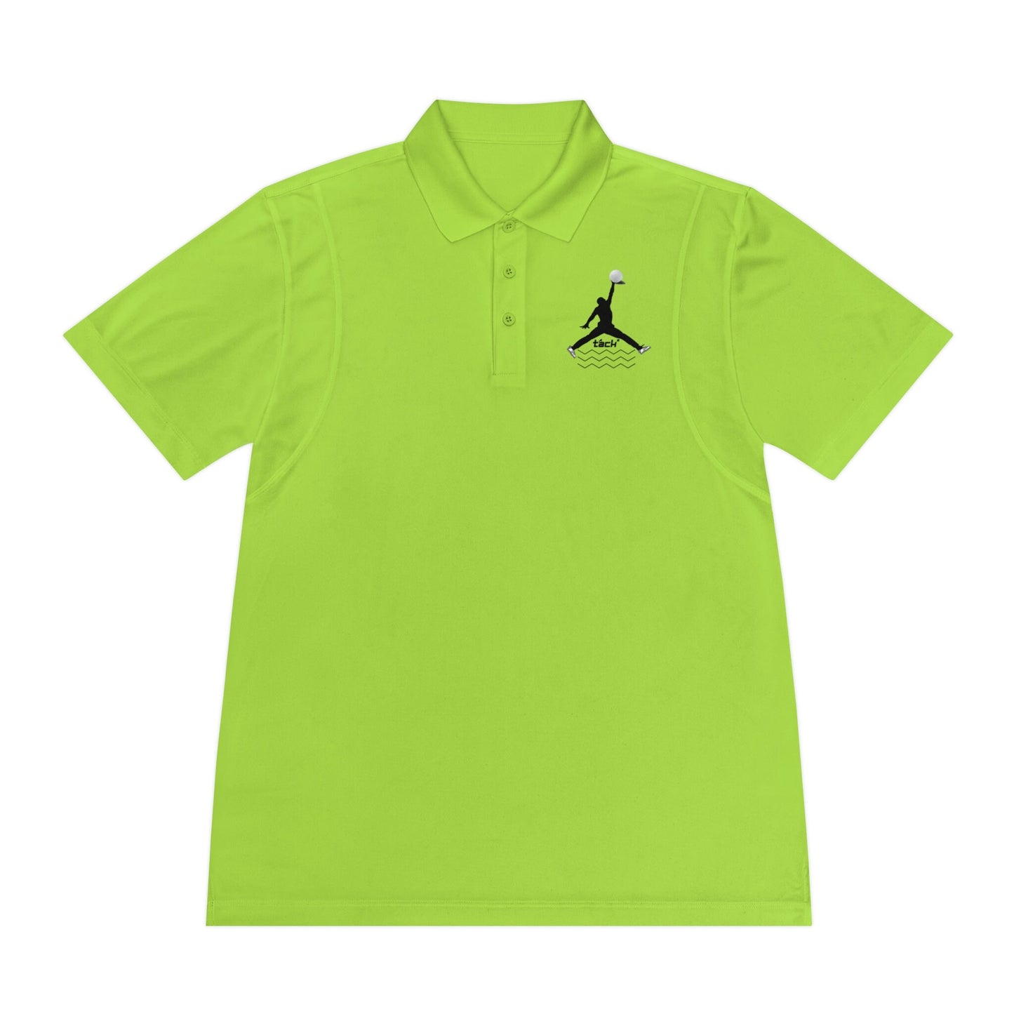 Men's Sport Polo Shirt; Golf Sports Men's Polo Shirt with Jordan Sign and Golf Ball Motif- Jordan Inspired Golf Apparel