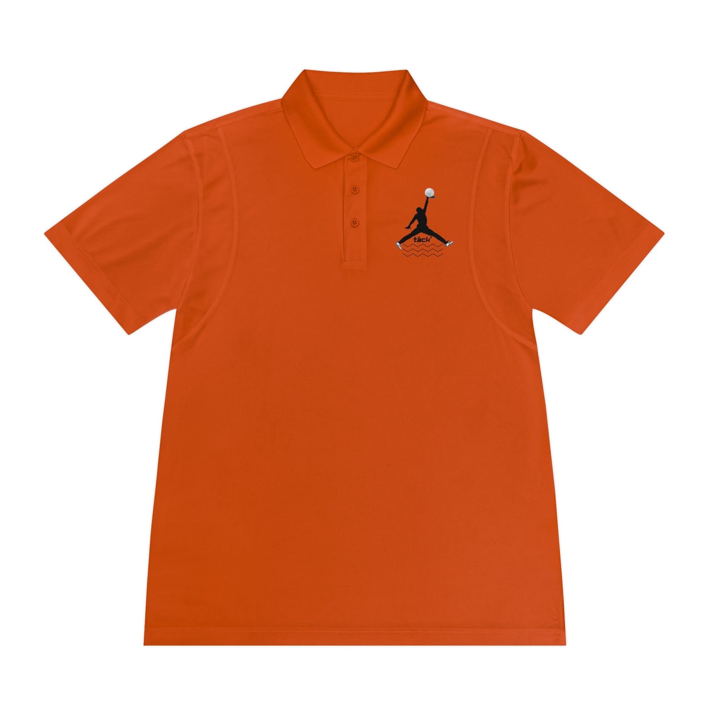 Men's Sport Polo Shirt; Golf Sports Men's Polo Shirt with Jordan Sign and Golf Ball Motif- Jordan Inspired Golf Apparel