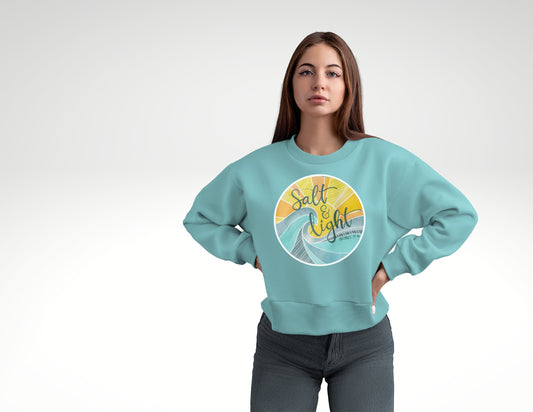 Salt and Life Christian Comfort Color Crewneck Sweatshirt - Inspirational Bible Verse Apparel - Secret Sister Gift - Gift for Her -